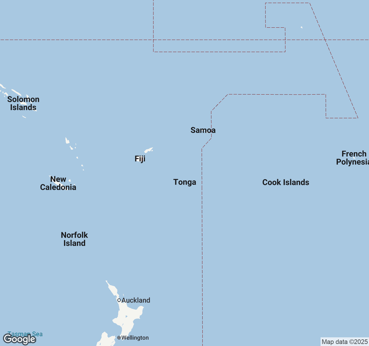 Map of Tonga